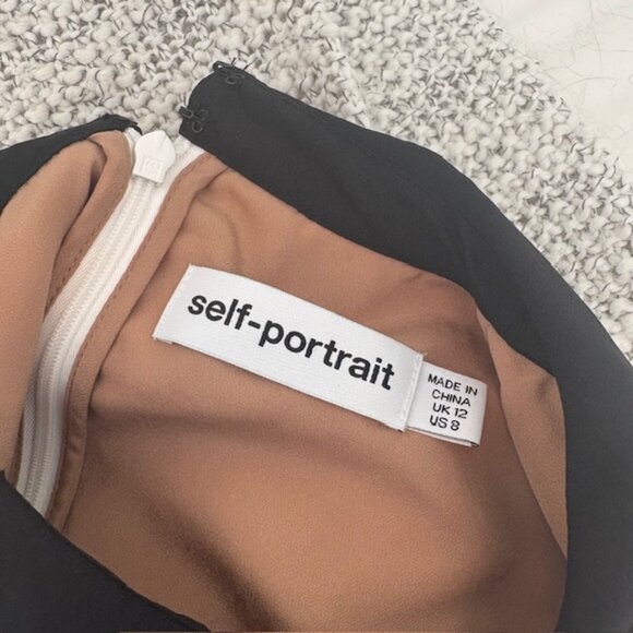 Self-Portrait Lace-Trim 3/4-Sleeve Mini Dress - Picture 3 of 5